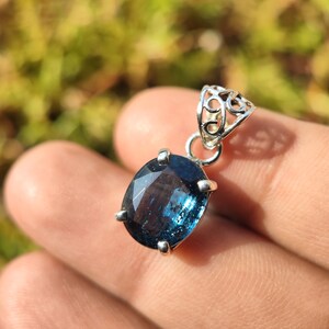 KYANITE Crystal Pendant - teal Blue Kyanite - Kyanite Crystal Necklace - healing crystals - kyanite pendant - charms and pendant