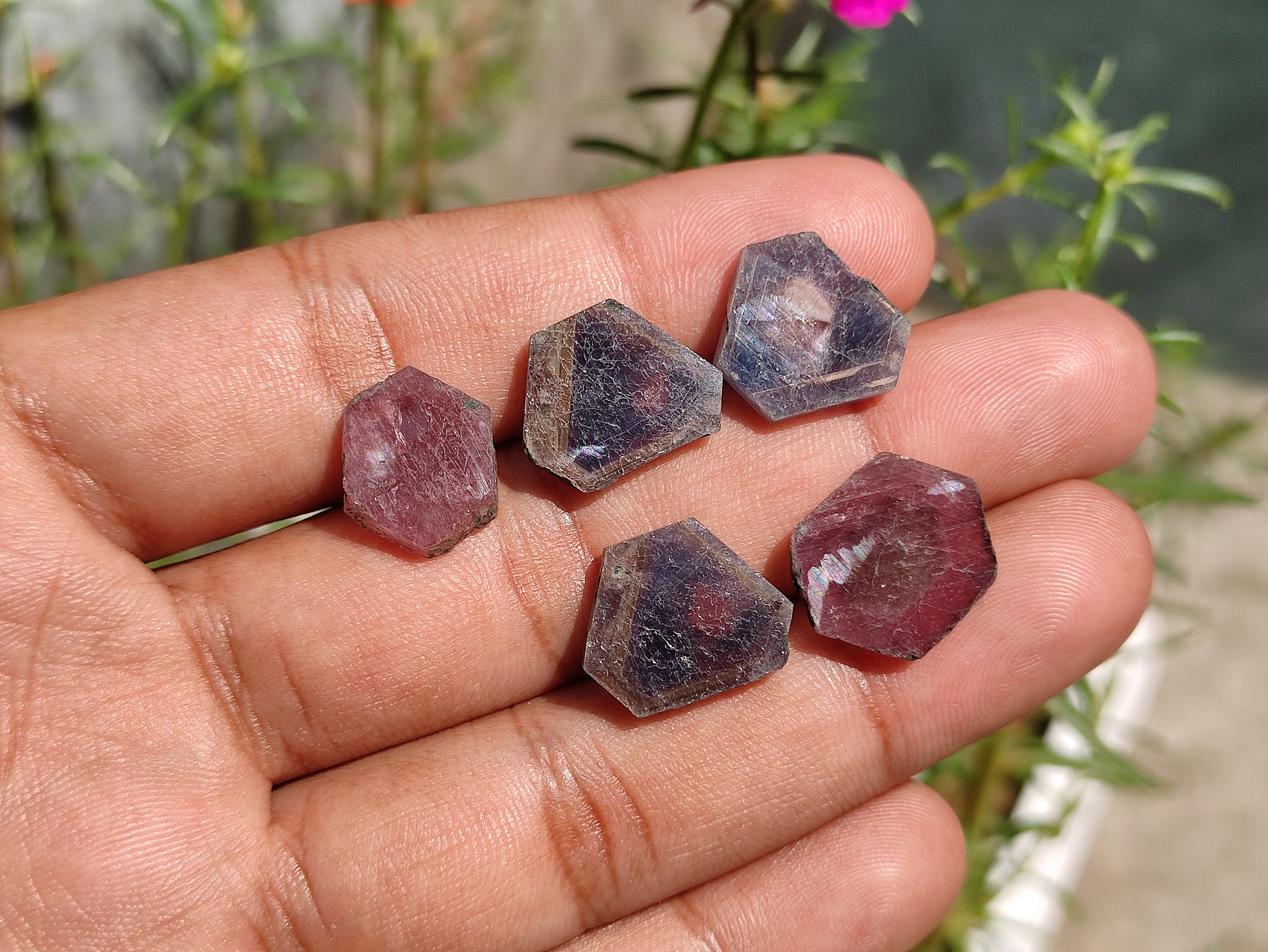 300★特別ご提供★矢尻のような結晶【ブラジル産『紫水晶』ラフ原石詰め合わせ】❤️ コランダムサファイア結晶スライス - スイカルビーサファイアスライス