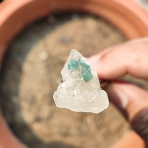 EMERALD in Crystal - Zambian raw emerald - Emerald in Matrix - emerald specimen - house warming - wire wrapping - emerald crystal