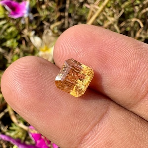 Imperial Topaz Cut - Natural Imperial Topaz Crystal - Golden Topaz - topaz crystal - healing crystal - imperial topaz pendant - ring image 1