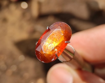 Orange KYANITE Crystal - Rare Orange Kyanite Faceted Crystal - Kyanite loose cabochon - healing crystals - kyanite pendant - Orange kyanite