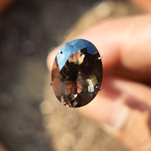 COLOMBIANITE, Cintamani Stone, Faceted Crystal - Oval - Obsidian, Tektite, Metaphysical, Rare Healing Crystals and Stones