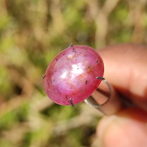RUBY - Ruby cabochon - natural ruby crystal - jewellery making supply - star ruby - corundum crystal family - rare patterned ruby