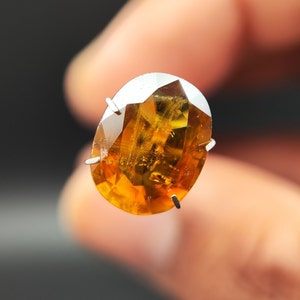 SPHENE Faceted Gem - Titanite A very dispersive Lustrous Sphene - High energy Packed crystal - sphene ring - sphene pendant - titanite