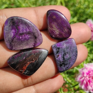 SUGILITE CABOCHON - Sugilite Crystal Stone - Sugilite cabochon pair - sugilite crystal cabochon - sugilite Manganese - sugilite pendant