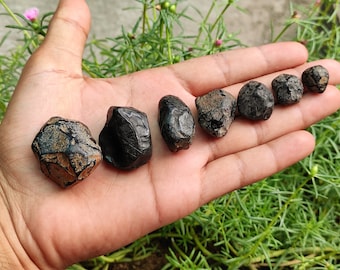Apachentränen - schwarzer Volcanic Obsidian - rohe Apachentränen- Rohe Apachentränen- Heilende Kristalle & Steine - Roher Obsidian - Rohobsidian