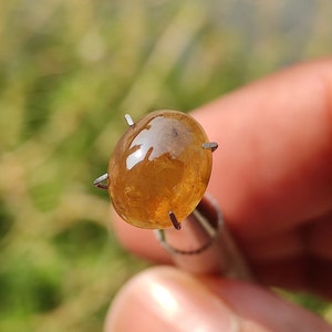 SPHENE Cabochon Gem - Titanite A very dispersive Lustrous Sphene - High energy Packed crystal - sphene ring - sphene pendant - titanite