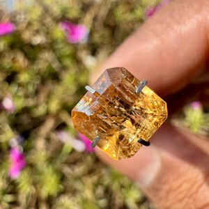 Imperial Topaz Cut - Natural Imperial Topaz Crystal - Golden Topaz - topaz crystal - healing crystal - imperial topaz pendant - ring image 8