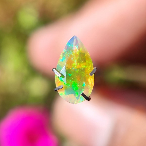 OPAL Faceted - Natural Ethiopian opal cut Crystal - ethiopian opal matrix opal - ethiopian fire opal cabochon - healing crystal