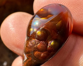 FIRE AGATE - Mexican Fire Agate copper fire rare fire agate loose stone for jewellery making
