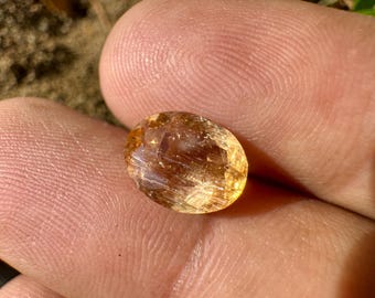 Imperial Topaz Cut - Natural Imperial Topaz Crystal - Golden Topaz - topaz crystal - healing crystal - imperial topaz pendant - ring