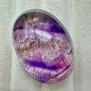 Amethyst Cabochon, lepidocrocite, hematite, Geothite Inclusions, Rare Super Seven Amethyst, Powerful healer, Geoethite in Amethyst, Brazil