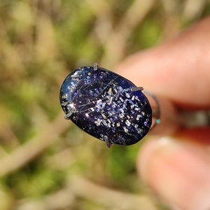 IOLITE SUNSTONE Cabochon - Iolite Sunstone crystal - Sparkling Schiller iolite sunstone cabochon - karur kangayam