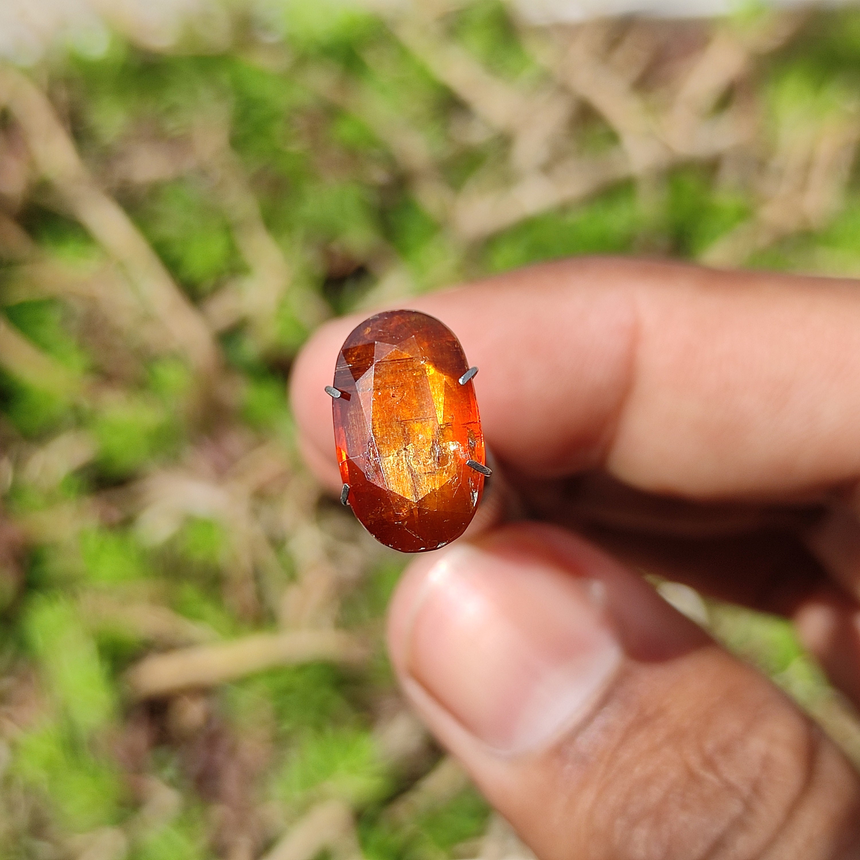 Orange KYANITE Crystal - Rare Orange Kyanite Faceted Crystal