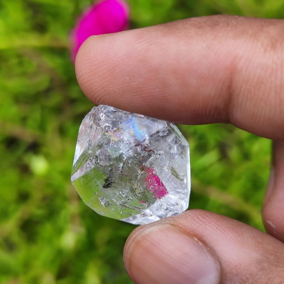Herkimer Diamond Crystal Double Terminated Herkimer Diamond Rainbow Herkimer Healing Aura Crystal Wire Wrapping House Warming Etsy Canada
