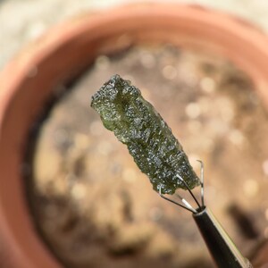 Moldavite - Raw moldavite crystal - moldavite healing crystal - authentic moldavite - moldavite Czech republic - moldavite wire wrapped