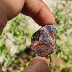 Corundum Sapphire rough crystal - watermelon ruby sapphire rough - natural ruby sapphire rough from madagascar - blood sapphire specimen