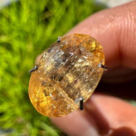 Imperial Topaz Cut - Natural Imperial Topaz Crystal - Golden Topaz - topaz crystal - healing crystal - imperial topaz pendant - ring