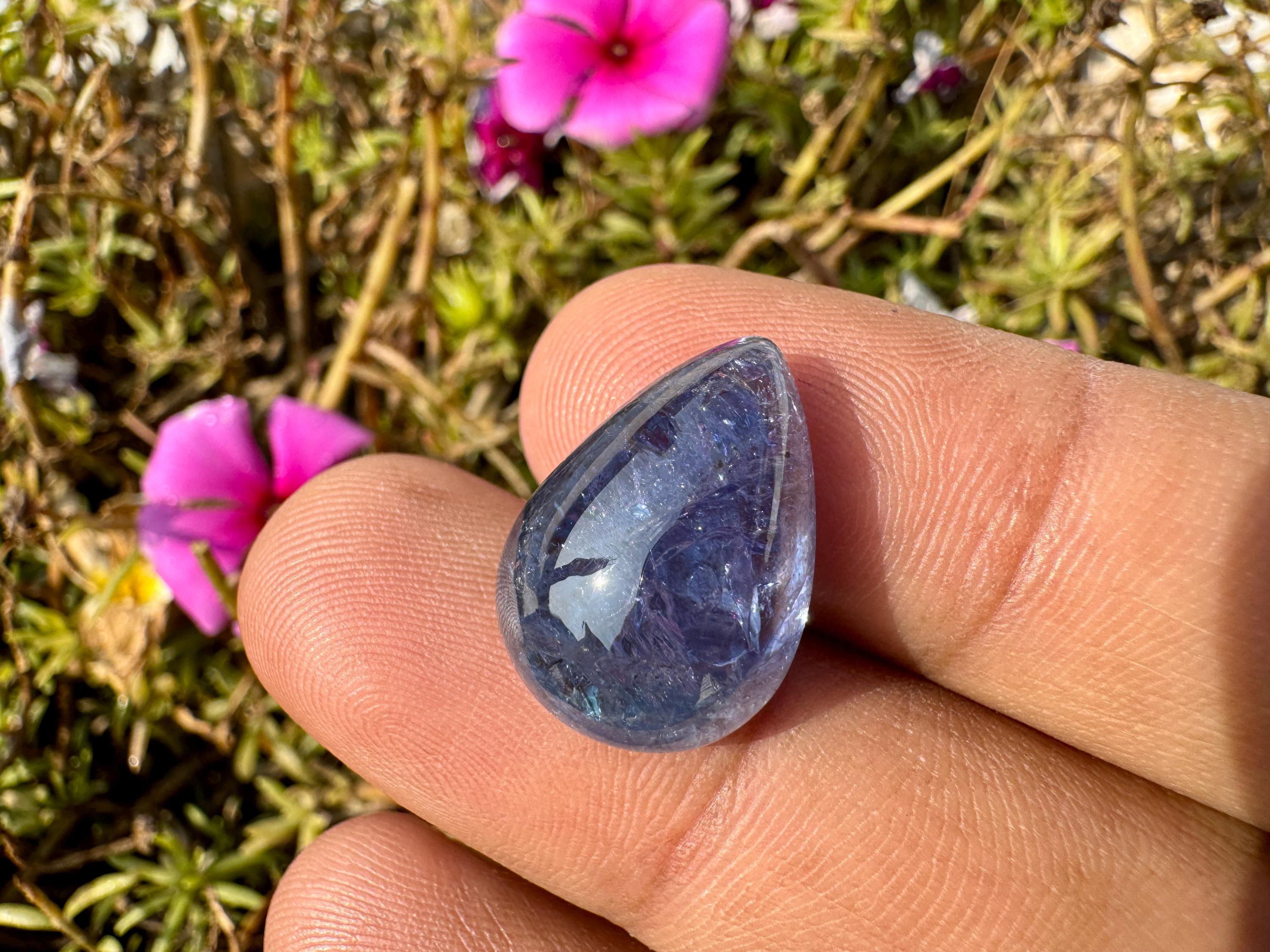 アメジスト TANZANITE Cabochon - Tanzanite Crystal - Tanzania - Healing