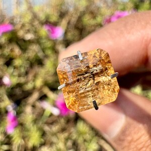 Imperial Topaz Cut - Natural Imperial Topaz Crystal - Golden Topaz - topaz crystal - healing crystal - imperial topaz pendant - ring image 11