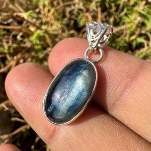 KYANITE Crystal Pendant - mint green Kyanite necklace - Kyanite Crystal charm - healing crystals - kyanite pendant - Metaphysical crystal