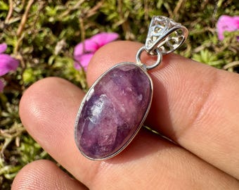 TOURMALINE Pendant - lithium tourmaline Necklace  - tourmaline crystal - tourmaline Charm - healing crystal - pink tourmaline