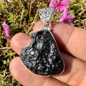BILLITONITE Pendant | Billitonite Jewelry | Billitonite Necklace | Meteorite Jewelry | Batu Satam | Billitonite | Tektite Jewelry