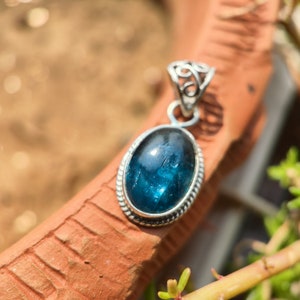 KYANITE Crystal Pendant - Aqua Kyanite necklace - Kyanite Crystal charm - healing crystals - kyanite pendant - Metaphysical crystal