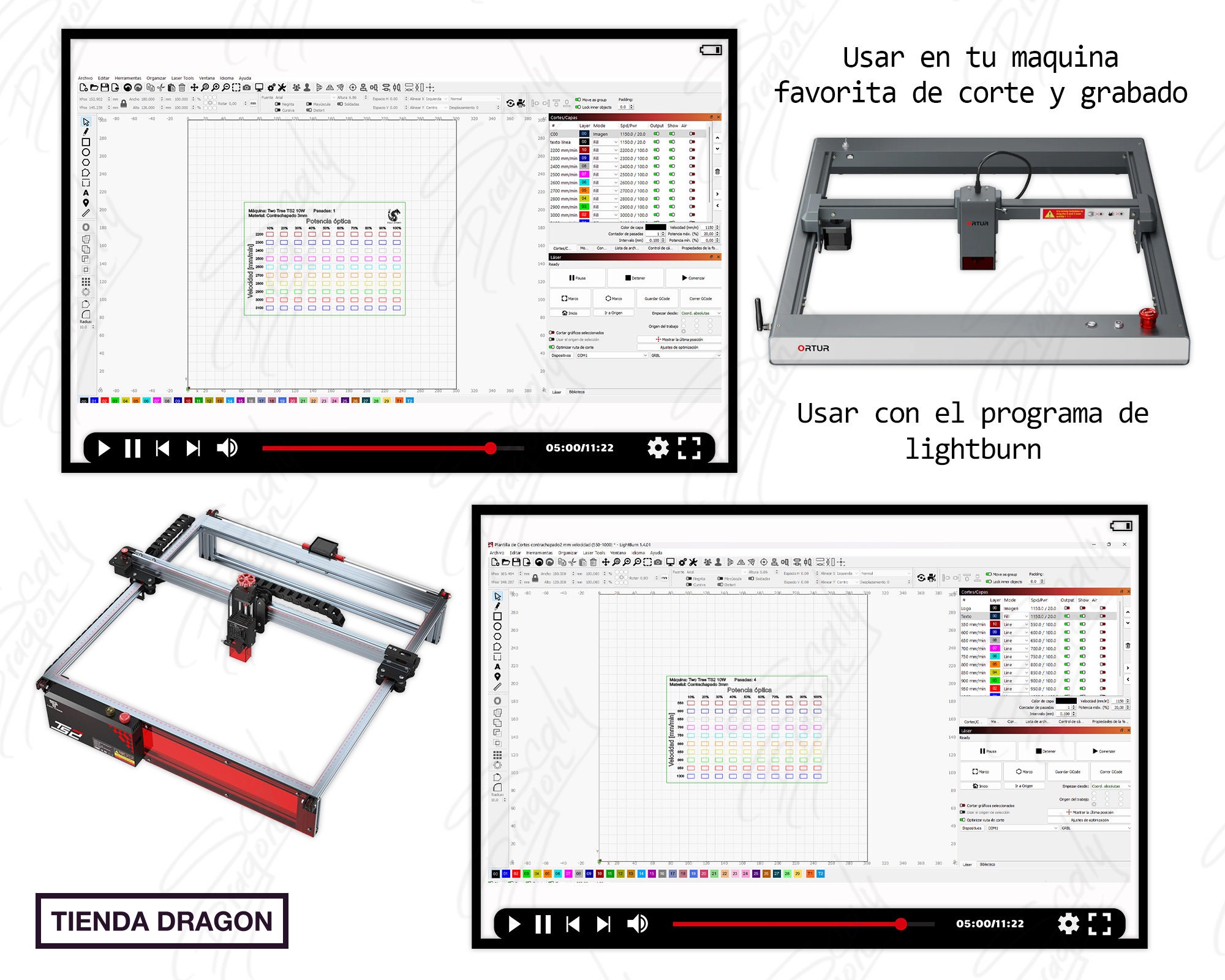 Laser Test Files for Use With Lightburn / Laser Cutting and Engraving ...