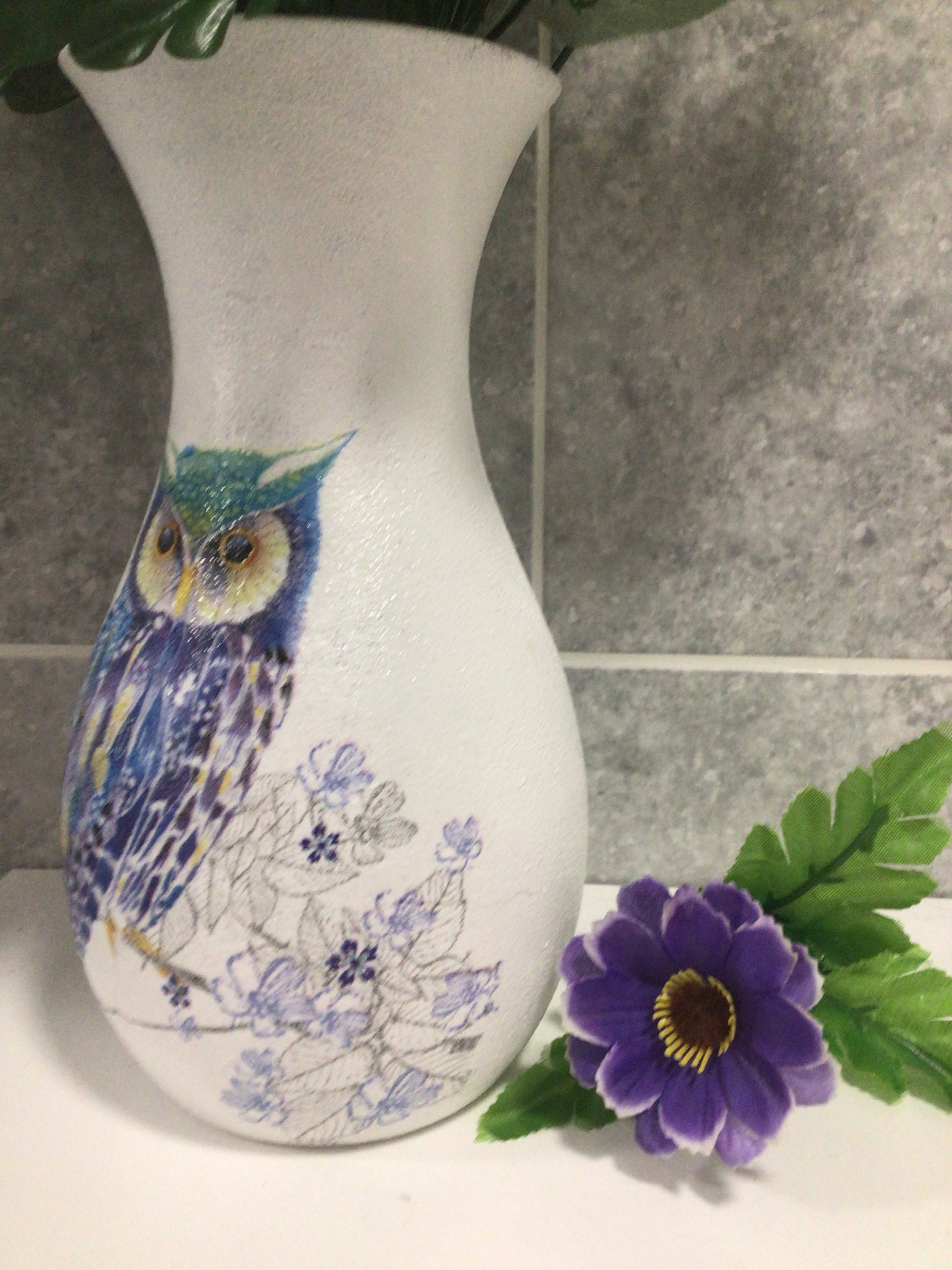 Owl vase Etsy