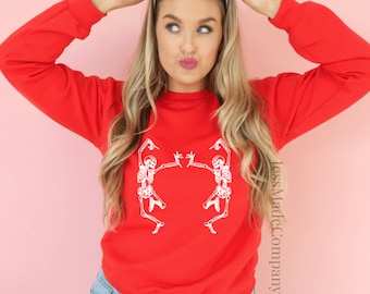 Tanzendes Skelett Shirt| Valentinstag Shirt| Valentine Skelette