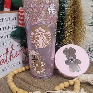 Starbuck Snowglobe| Gingerbread Girl Snowglobe| Pink Christmas| Christmas Snowglobe|