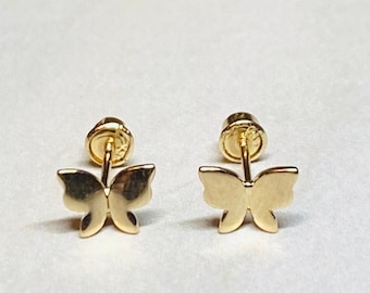 Pack 3 Pares De Pendientes Pequeños Planos - Bañados En Oro De 14k, Hipoalergénicos - Para Perforaciones Múltiples O Uso Diario
