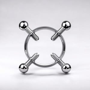 Nipple Clamps, No Piercing Needed Adjustable 4 Point Screw On Nipple Pinchers Metal Stimulator Nipple Clips Body Jewelry