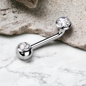 Titanium Internally Threaded Christina Piercing, Female Genital Vertical Hood Piercing, Eyebrow Piercing Jewelry, Belly Ring, Hood Piercing