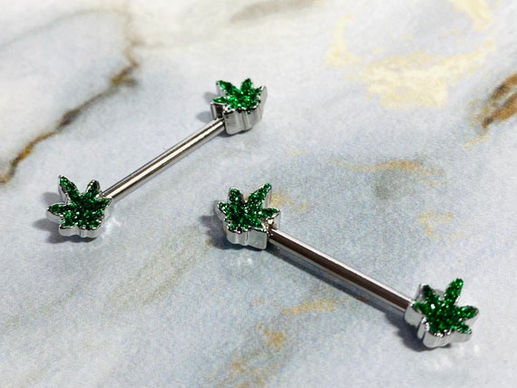 Weed leaf nipple piercing best sale