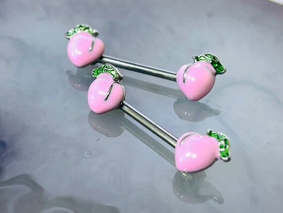 Peach outlet nipple rings