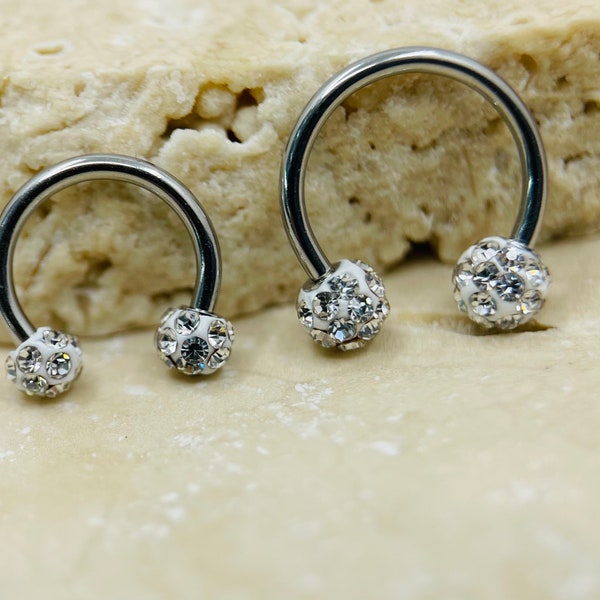 Horseshoe Septum With Diamonds Etsy