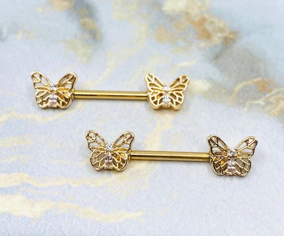 Nipple piercing deals jewelry etsy