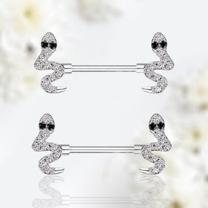 14G Capricorn Zodiac Nipple Rings in Silver Pair of Astrological Body Jewelry Etsy