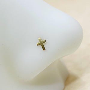 Gold cross nose ring best sale