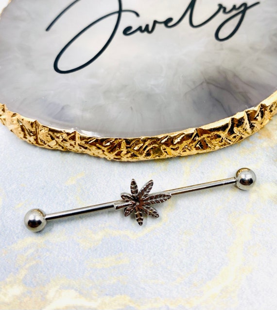 Pot leaf industrial barbell outlet