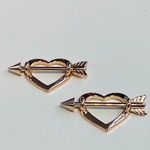 1 Piece Rose Gold Sparkle Triangle Zircon Nipple Ring Nipple Barbells –  JennySweety