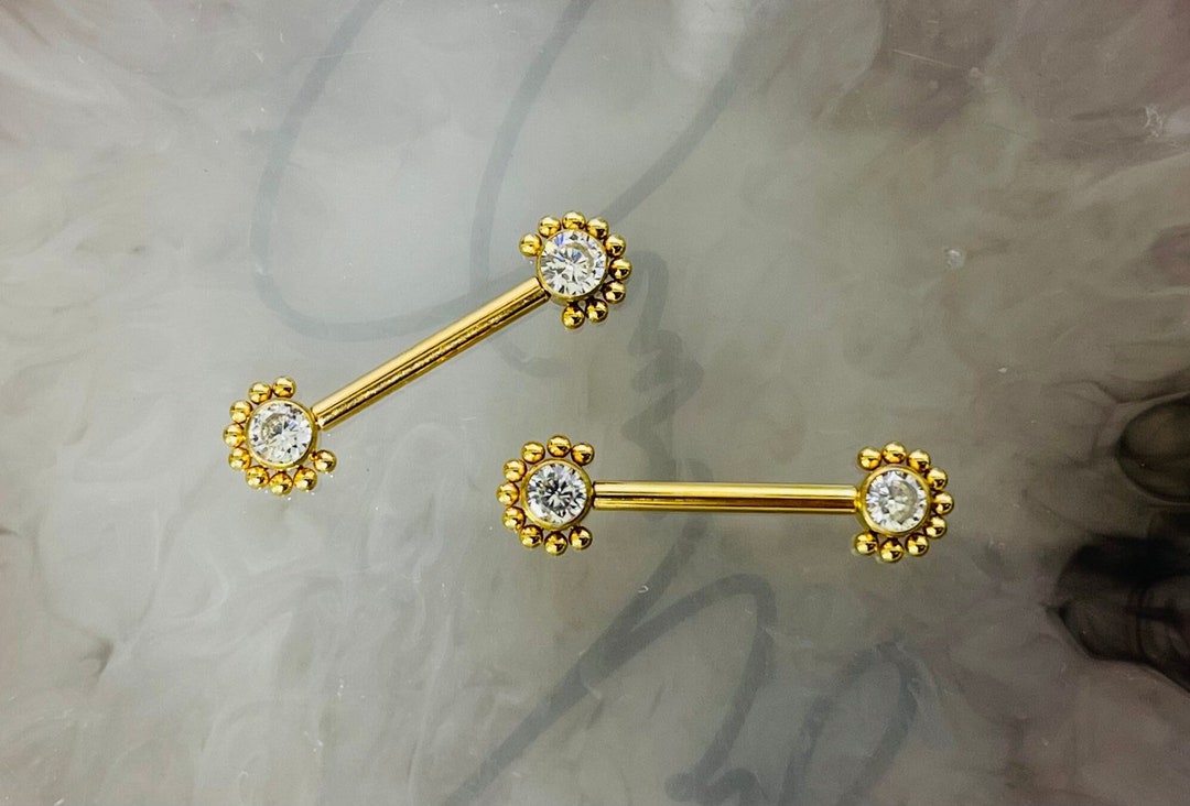 14G Implant Grade Titanium Internally Threaded Nipple Piercing Barbell