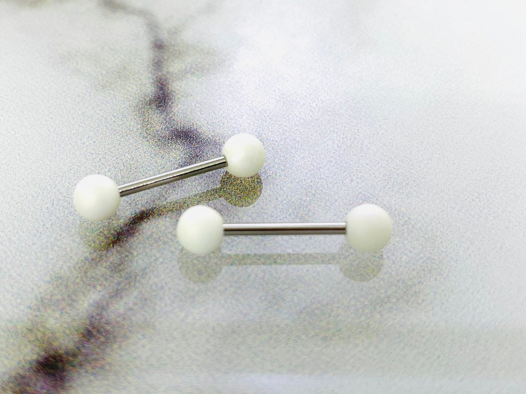 White 2024 nipple rings
