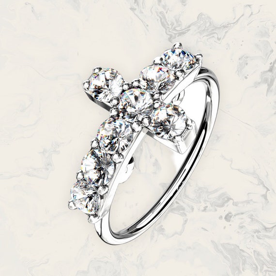 Paula & Fritz® - Fake Hoop Ring Rotondo Pieghevole Universale In - Foto 6