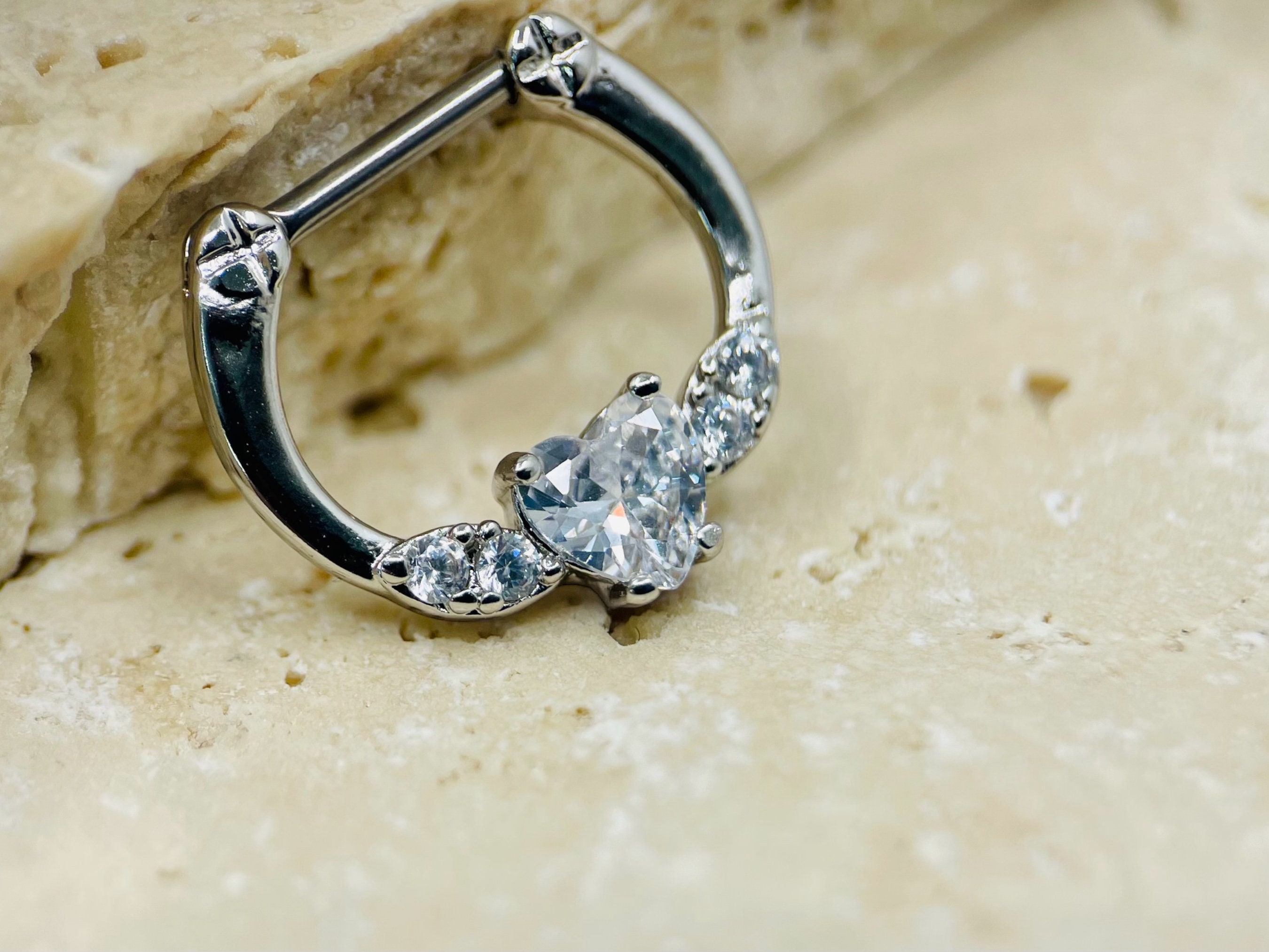 アクセサリー LANIE Heart jewelry clicker 16G pt900 HEART Tragus body jewelry clicker 16G #LJ22037P K18YG K18PG