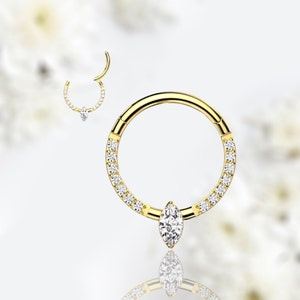 Septum-Clicker-Hoop-Ring aus 16G-Titangold in Implantatqualität