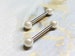 Pair of 14G White Pearls Nipple Barbells. Nipple Piercing. Nipple Jewelry. Nipple Rings 