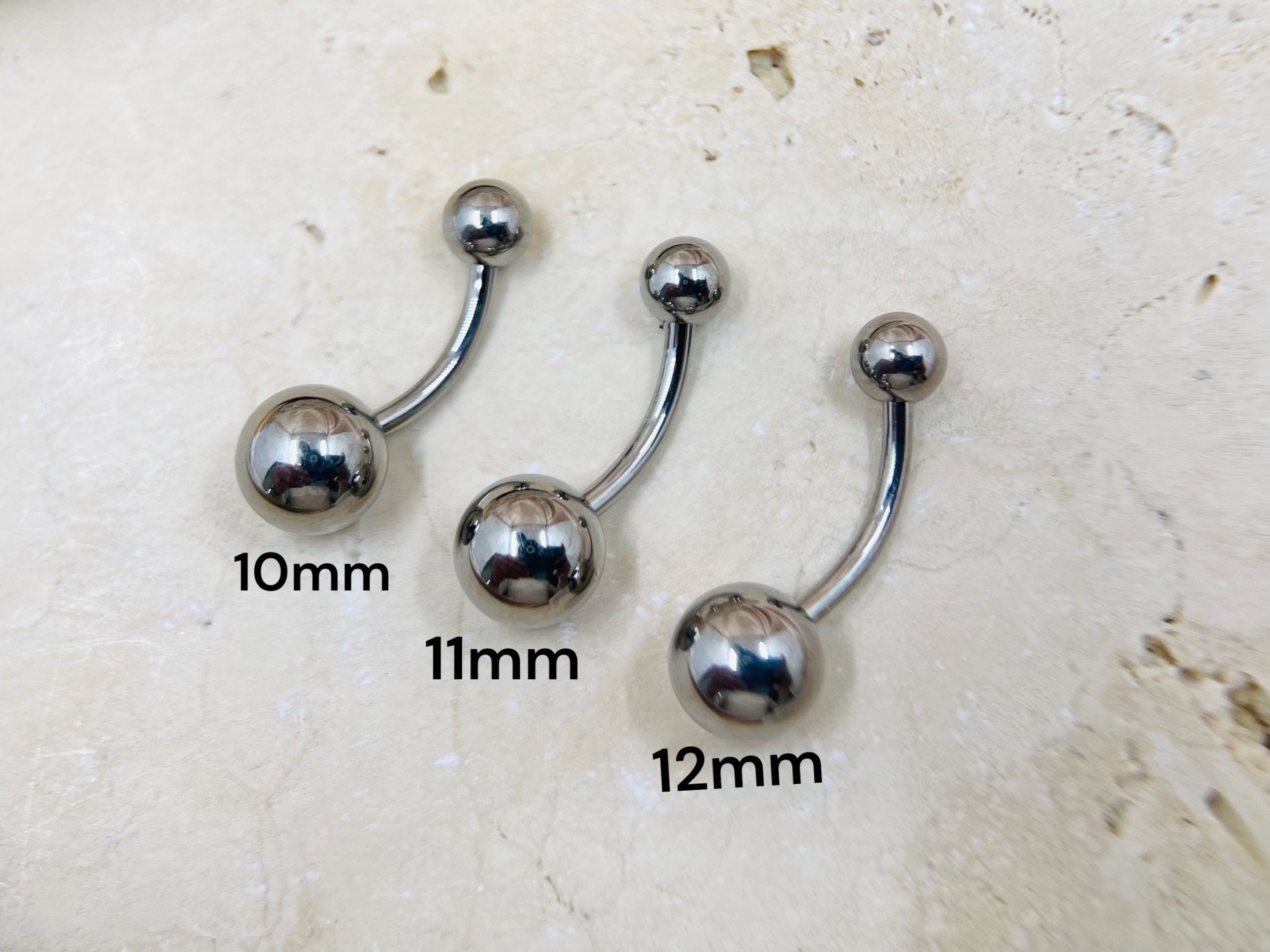 14g Titan Plain Bauchnabel Ring, einfachen Stil Implant Grade Titan 10 mm 11 mm 12 mm Bauchnabel Ring Piercing Schmuck